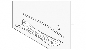 Plastic windshield wiper grille for Lexus ES250 ES300h ES350 19-26 with seal