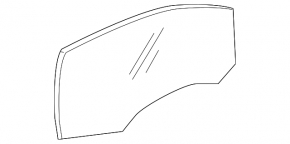 Front right door glass for a VW Jetta 11-18 USA