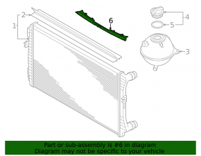 Upper radiator deflector VW Tiguan 18-24