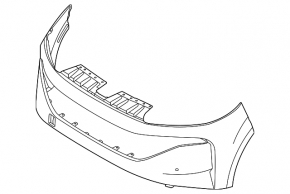 Bare front bumper Nissan Murano 25-26 for parking sensors