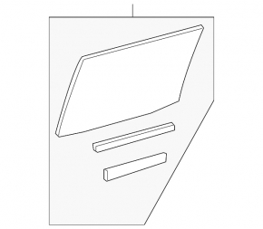 Glass of the rear left door Toyota Highlander 08-13