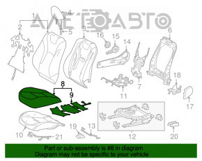 Passenger seat Toyota Prius 50 16-18 without airbag mechanical leather beige and black shot under chemical