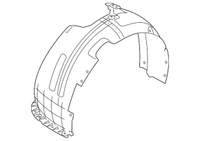 Front right mudguard Hyundai Elantra AD 17-18 prerest