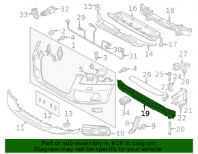 Front bumper reinforcement Audi Q5 8R 09-17, dented