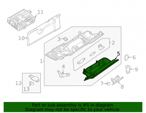 Glove box, glove compartment Audi A4 B9 17-25 black