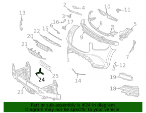 Radiator bracket lower right Mercedes W167 GLE 350 450 20-23