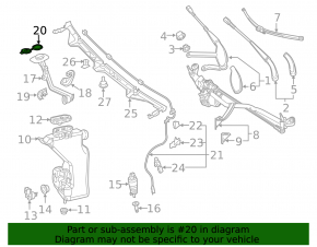 Mercedes GLA 15-20 Windscreen Washer Reservoir Cap