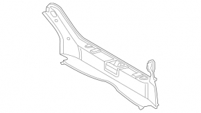 Mercedes W211 trunk opening trim black, worn