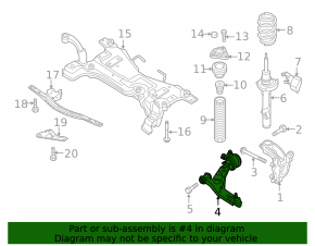 Lower control arm front right Mazda3 MPS 09-13 APPLUS
