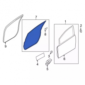 Front left door seal Ford Fiesta 11-19