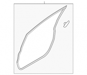 Front left door seal Ford Fiesta 11-19