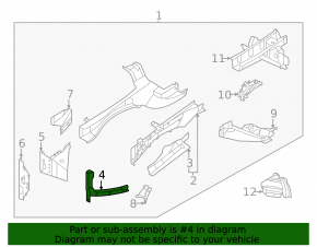 Right eyelash TV bracket for Nissan Pathfinder 22-25