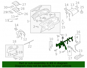 Under-torpedo pipe reinforcement Mazda6 09-13