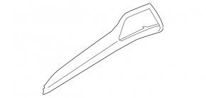 Right dashboard trim for Ford Fusion mk5 17-20, gray, with wood insert, worn