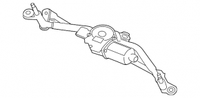 Windscreen wiper trapezoid with motor Jaguar F-Pace X761 17-