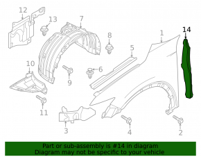 Right door-wing seal for Mazda CX-50 23-25