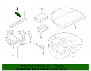 Spare Wheel Mount Ford Edge 15-24