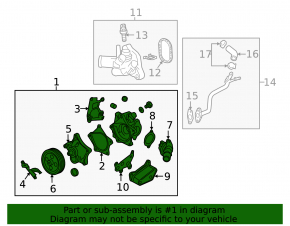 Cooling pump Chevrolet Cruze 16-