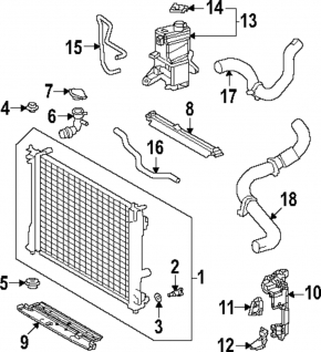 Cooling pipe right Toyota Rav4 19- 2.5