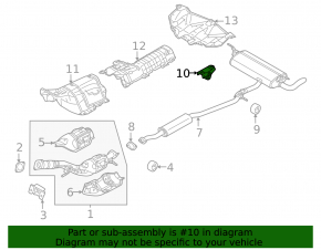 Rear left muffler bracket Nissan Rogue 21-24 with rubber