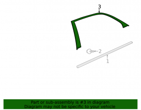 Upper rear left door molding for Cadillac CTS 14 - frame