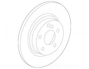 Rear left brake disc Mercedes CLA 14-19