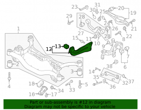Rear right longitudinal control arm for Audi Q3 15-18