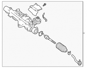 Infiniti QX50 21-25 steering rack for 1 engine, without rods, rusty