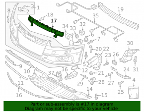 Front bumper absorber for Audi A6 C7 12-15 pre-restyling