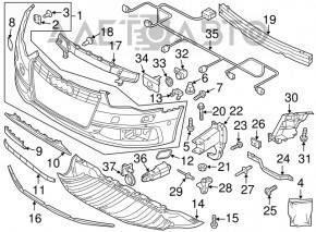 Front bumper absorber for Audi A6 C7 12-15 pre-restyling