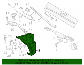 Audi A6 C7 12-18 washer reservoir without neck and sensor