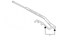 Left windshield wiper arm for Audi E-Tron 19-23 with two nozzles, scratches