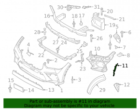 Left front bumper mount for BMW X5 G05 19-25 2020-23. 2024-25, with M model