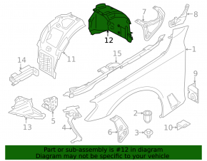 Front right rear fender liner for BMW 7 G70 23-25 750e