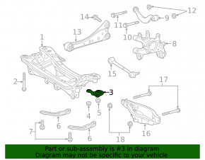 Rear subframe burdock right Lexus CT200h 11-17 rusty