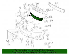 Lexus IS250 IS350 06-11 Front Bumper Lower Grille