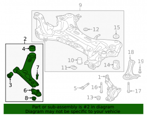 Lower front left control arm for Kia Sportage 17-22