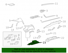 Lexus ES250 ES300h ES350 19-26 black lower driver's footwell dash trim