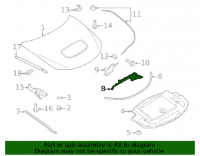Subaru Impreza WRX GH 08-14 Hood Seal for Air Intake