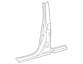 The right center pillar of the Lexus LS460 LS600h 07-17 was sawed off.
