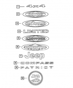 Emblem front grille grill Jeep Compass 11-16