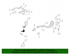 Rear left door stop Lexus GX470 03-09