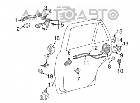 Rear left door stop Lexus GX470 03-09