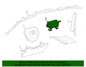 Airbag passenger in the dashboard Toyota Rav4 19-