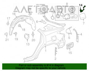 Lexus RX450h Fuel Door Lock 16-22