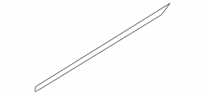 Molding door-glass center front right Nissan Murano z50 03-07