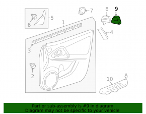 Front left window lift control for Toyota Rav4 06-12