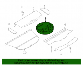 Nissan Rogue 14-18 trunk tray