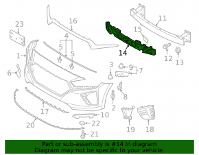 Hyundai Ioniq 17-19 Front Bumper Absorber