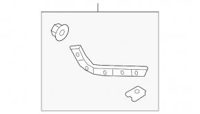 Right outer rear bumper mount for Hyundai Santa FE 19-20